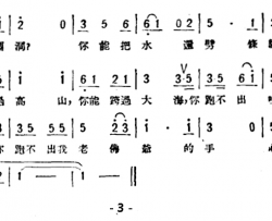 不要乱动简谱-歌剧《星星之火》选曲