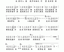 美丽的中国梦简谱-曹芙嘉演唱-朱海、张积强/戚建波词曲