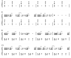 等一分钟钢琴简谱 - 数字双手 - 徐誉滕