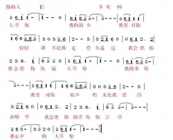 我习惯了简谱