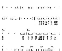 说声珍重简谱-王杰演唱