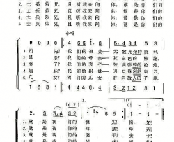 士兵弟兄简谱-苏军红旗歌舞团演唱