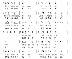 [俄]疲倦的太阳中俄文对照版简谱