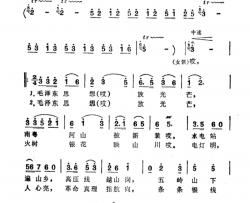 毛泽东思想放光芒记录片《广东农村小水电》插曲简谱