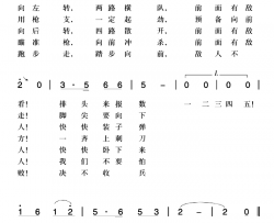 赣南闽西红色歌曲：军事演习歌简谱-