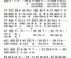 永远的丰碑简谱-潘军演唱