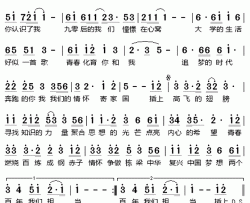 追梦的你我简谱-2016北京大学生音乐节主题歌刘玥、陈滨-