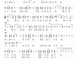 风雨桥简谱-周强演唱