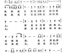 我的故乡在北回归线上简谱