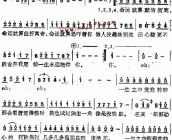 红日粤语简谱-李克勤演唱