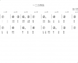 一二三四五 简和谱简谱