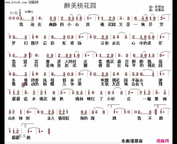 醉美桃花园简谱-闫凤梅演唱-李思怡/郑惠铭词曲