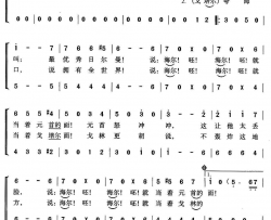 [美]当着元首的面同名动画片主题曲、合唱简谱