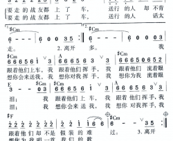 离开部队的那一天简谱-小曾演唱