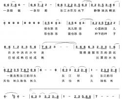 东江水在月光下静静的流简谱-陈立忠词/王佑贵曲