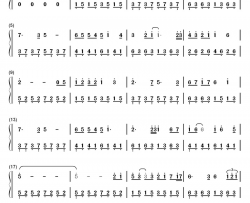 约定钢琴简谱-数字双手-周蕙