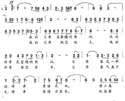 父亲河母亲江陈木木词李名方曲简谱