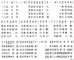 赣南闽西红色歌曲：“三八”妇女节歌简谱