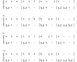 幸福相守钢琴简谱-数字双手-孙楠