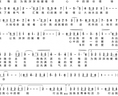 我深深地爱着你简谱(歌词)-邓伊芮演唱-谱友心之歌上传