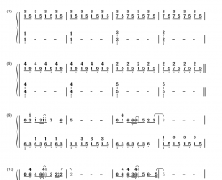 勇敢的心钢琴简谱-数字双手-汪峰