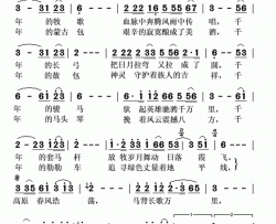 马背牧歌崔富词吕学东曲马背牧歌崔富词 吕学东曲简谱