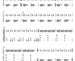 布拉格广场钢琴简谱-数字双手-蔡依林 周杰伦