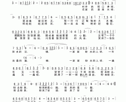 农家的泉水流得欢简谱