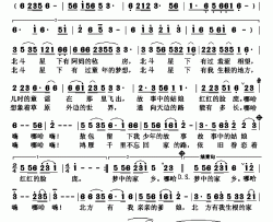 望北方简谱-毕力格演唱-李旭辉/田明词曲