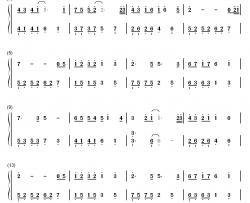 约定简单版钢琴简谱-数字双手-周蕙