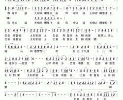 太阳的故乡简谱-樟楠 词 张晋夫曲徐昕安奕宁（童）-