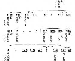 盼归来简谱-台湾排湾族民歌