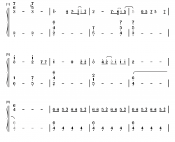 运命のルーレット廻して钢琴简谱-数字双手-ZARD