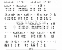 你不说我也知道简谱-黎满珍演唱-孙晓影/杨春先词曲