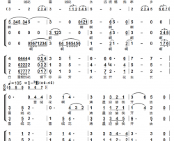 雪绒花(男声三重唱)简谱-洪之光、陈博豪、石凯演唱-方小庆曲谱