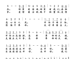 高举革命大旗简谱-上海合唱团演唱-王国华制谱