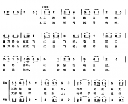 三湾军号组歌井冈山颂〔一〕简谱