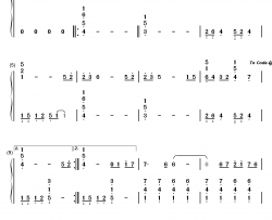 空に光る钢琴简谱-数字双手-Riya