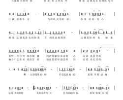 太阳真的红简谱-廖百威演唱-黎鸣/宋乔词曲