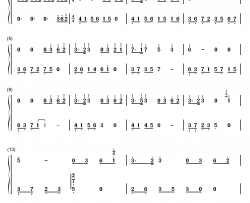 杰伦的即兴钢琴简谱-数字双手-周杰伦