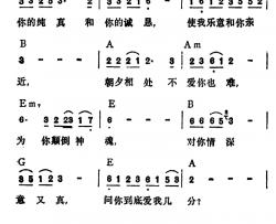 爱我多深简谱-李玲玉-