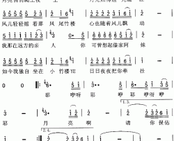 月亮简谱-韩红演唱版韩红-