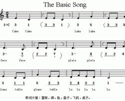 TheBasicSong英文儿童歌简谱