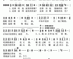 站在草原唱情歌简谱(歌词)-沈凌云演唱-秋叶起舞记谱上传