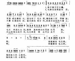 锡伯族人民热爱毛主席简谱
