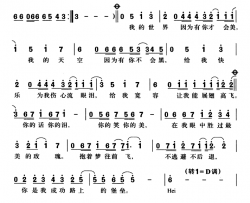 最美的太阳简谱-张杰演唱