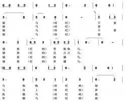 五当沟的马驹简谱-山曲