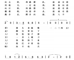 赣南闽西红色歌曲：军事演习歌简谱