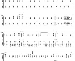 fallen down钢琴简谱-数字双手-イカロス（早见沙织）