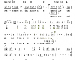 东方家园简谱-彭丽媛演唱